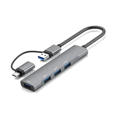 코시 파월 듀얼커넥터 C타입 USB A 4포트 허브 UH2172CA