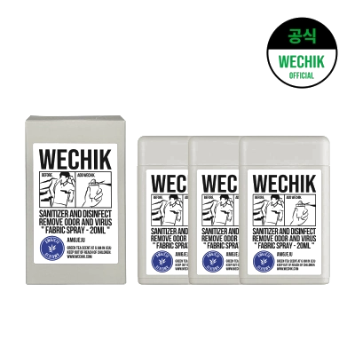 위칙 포켓 소독 섬유 탈취제 20ml 3개입 세트