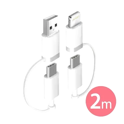 코시 4IN1 멀티 고속충전 케이블 2M UC2127GiC2