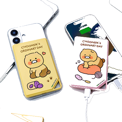 카카오프렌즈 춘식이 맥세이프 보조배터리 슬림형 무선 고속 충전 5000mAh