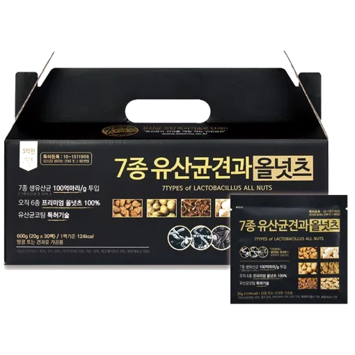 비비씨 7종 유산균 견과 올넛츠 (20g x 30입)