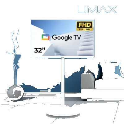 [유맥스] Ai32GW 프리무빙 FHD 32형 이동식 스마트 TV (무빙스탠드 포함, 직접설치)